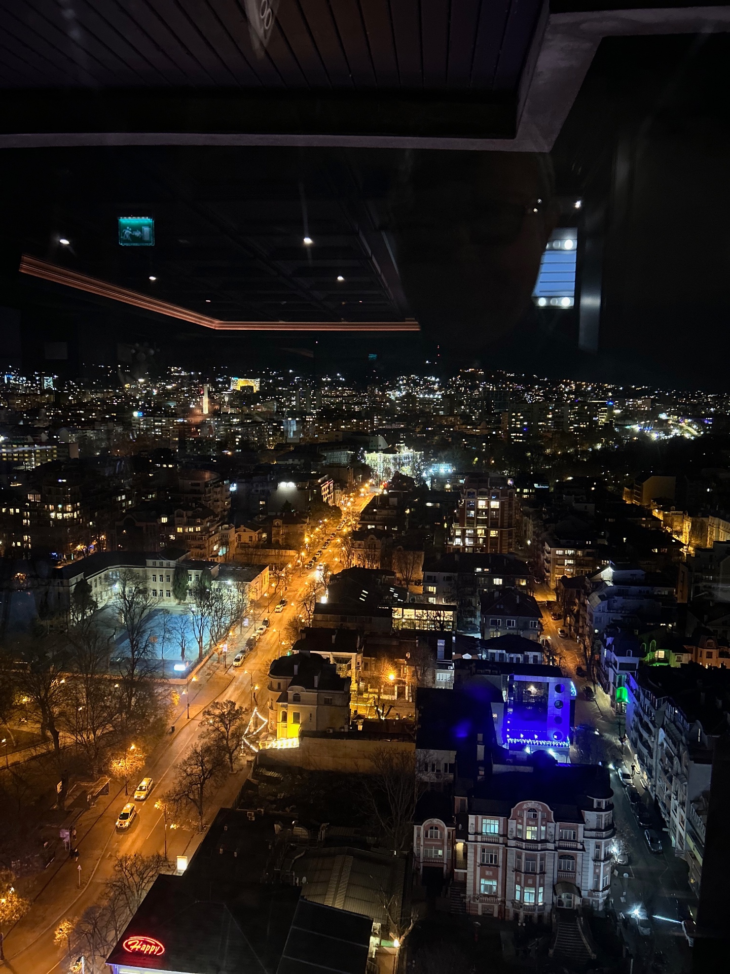 Varna di notte vista dall'alto