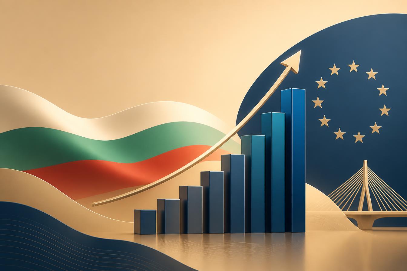 Grafico della crescita economica della Bulgaria rispetto alla media dell'Unione Europea